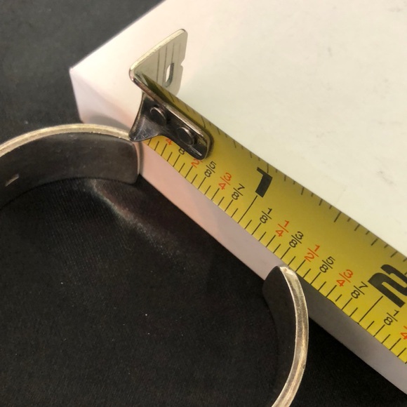 Sterling Silver Granulated Oxidized Scroll Cuff Bracelet Vintage - Picture 13 of 17